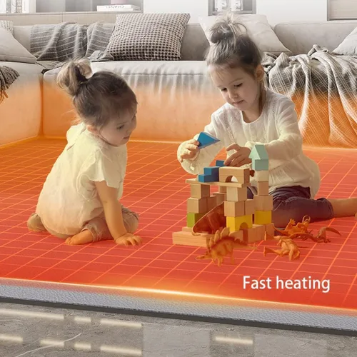 Vista 5 de Alfombra clásica con calefacción de PVC, calentador de piel, alfombra eléctrica de 23.6 x 74.8 in, 55.1 x 78.7 in, alfombra térmica eléctrica de 220