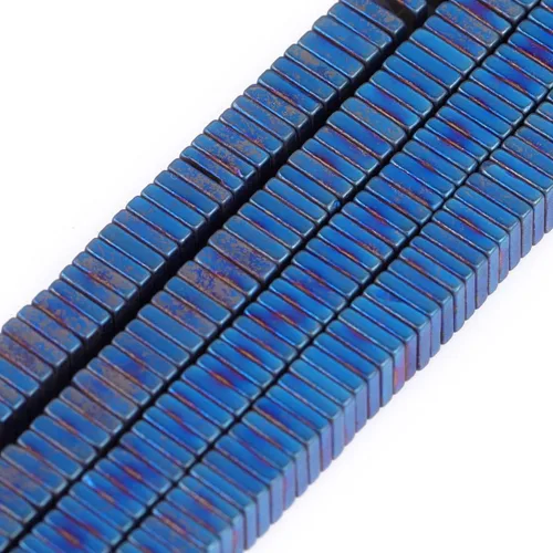 Vista 33 de Cuentas de hematita para hacer joyas, piedras preciosas semipreciosas de 0.394 x 0.551 in, color azul con revestimiento metálico, 15 pulgadas JOE