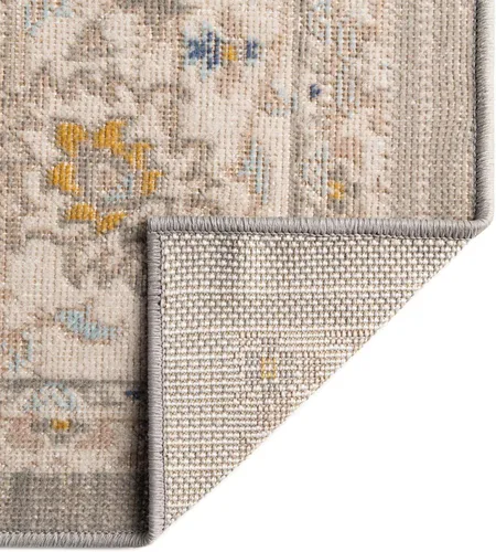 Vista 7 de Unique Loom Whitney Collection - Alfombra tradicional con borde (7 pies x 7 pies octagonal, gris nube)