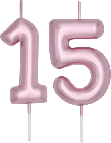 Vista 59 de DERVENTA Vela con números de 2.36 pulgadas, decoración perfecta para cumpleaños, brunch, postre, pastel, 1 pieza (número 0 rosa)