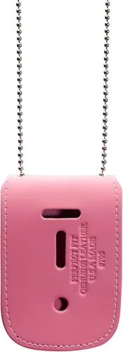 Vista 10 de Perfect Fit Shield Wallets Portatarjetas de cuero negro y cartera de identificación con cadena de collar de 30 pulgadas y trabilla para cinturón