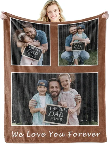 Vista 14 de Youltar Regalos personalizados para el día de la madre para mamá, manta de fotos personalizada de hija e hijo, 6 collages de fotos de 30 x 40