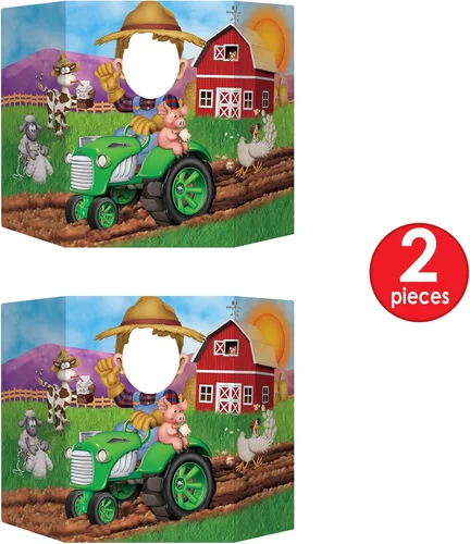 Vista 2 de Beistle , 2 accesorios para fotos de granja, 3 pies 1 pulgada x 25 pulgadas