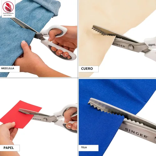 Vista 2 de SINGER Tijeras de 9" con dientes para tela - Tijeras en zigzag para tela