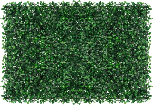 Vista 9 de 12 paneles de tapete artificial de 23.62 x 15.75 x 1.57 pulgadas, paneles de seto topiario, pantalla de cobertura de privacidad adecuada para jardín