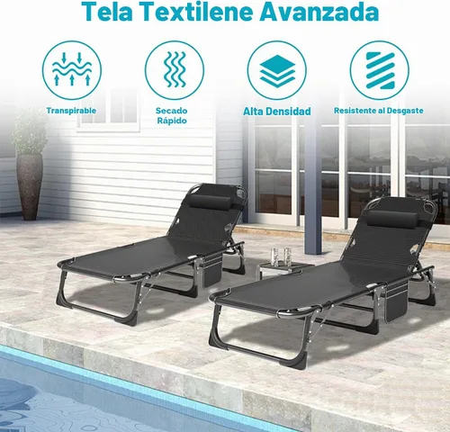 Vista 7 de ABORON Cuna de camping plegable de 5 posiciones y tumbona con alfombrilla Cuna negra/almohadilla azul