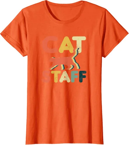 Vista 37 de Cat Servant Design Vintage Retro Staff Gift T-Shirt for Men Women