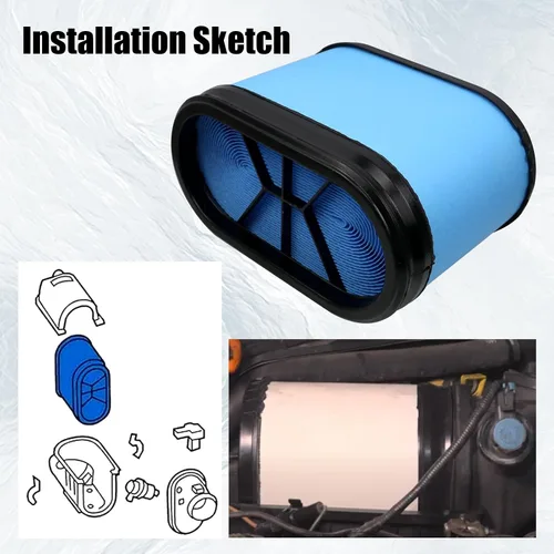 Vista 4 de Sporacingrts Filtro de aire compatible con Ford F250 F350 F450 F550 Super Duty 2008 2009 2010 6.4L Powerstroke motor diesel reemplazo FA1886