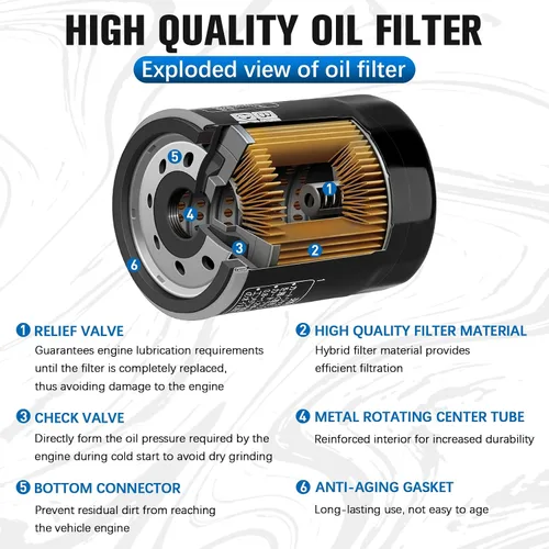 Vista 6 de 2540086 Filtro de aceite para Polaris Ranger 1000 900 800 700 570 Ranger XP 1000 900 RZR 800 900 General 1000 Victory Xpedition