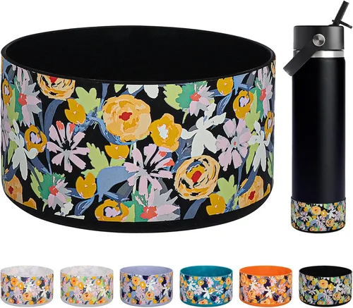 Vista 20 de HEYSKAY Bota protectora de silicona para botella de agua Hydro Flask, botella de agua de boca ancha, protector inferior de silicona antideslizante