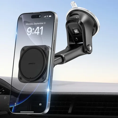 Vista 9 de APPS2Car para soporte de teléfono de coche Magsafe, tablero de instrumentos Negro