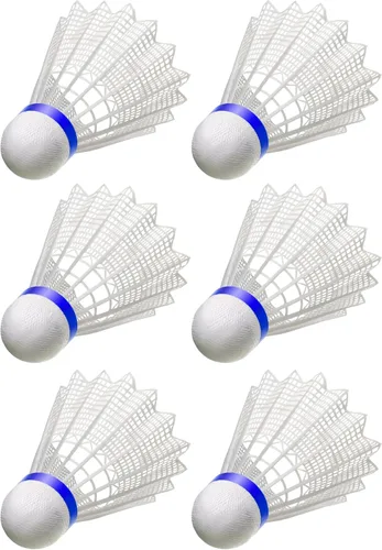 Vista 2 de Cannon Sports Volantes de bádminton – Pájaros de bádminton de nailon de velocidad media – Volantes de plástico duradero para bádminton en interiores