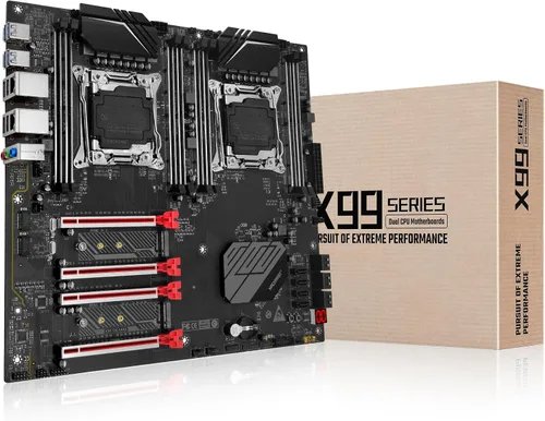Vista 8 de MACHINIST Placa base ATX LGA 2011-V3, placa base para juegos X99 con tarjeta de auto-comprobación