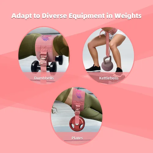 Vista 4 de Cinturón de empuje de cadera 2 en 1 para mujeres y hombres – Equipo de entrenamiento de glúteos resistente para ejercicios con mancuernas, pesas