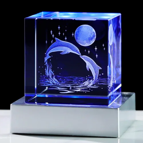 Vista 9 de YWHL Regalos de cardenal de cristal para mujeres y hombres: Figurina decorativa cardenal rojo grabada en 3D con láser, luz nocturna, regalos
