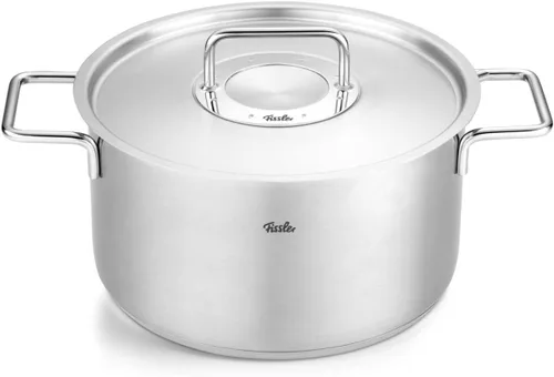 Vista 7 de Fissler Pure Collection - Olla de acero inoxidable de 2.2 cuartos de galón con tapa de metal