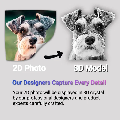 Vista 8 de Foto de cristal 3D, regalos personalizados para mujeres, regalos de cumpleaños personalizados para hombres, mamá, ella, él, marido, regalo