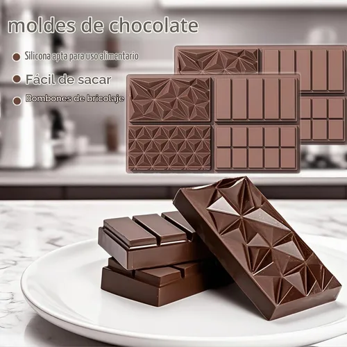 Vista 3 de La chat 2 paquetes de moldes de silicona para chocolate, molde antiadherente de grado alimenticio para hornear, dulces y mantequilla con diferentes