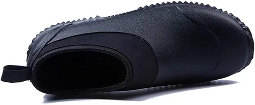 Vista 2 de SYLPHID Zapatos de jardín para hombre, zapatos de lluvia impermeables de neopreno para campamento, cuidado del césped, jardinería y trabajo