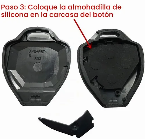 Vista 6 de Horande Funda de reemplazo de 3 botones para llave y control remoto sin llave para Toyota Scion TC RAV4 2008-2013 Avalon 2007-2011 Camry 2008-2013