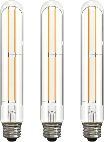 Vista 9 de Bombillas LED T10 de 2200 K blanco cálido, bombillas Edison tubulares de color ámbar de 4 W, base media E26, equivalente a 40 vatios, tubo