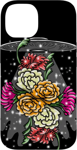 Vista 4 de Alien Floral UFO Girly Extraterrestrial Space Lover - Funda de regalo para iPhone 17