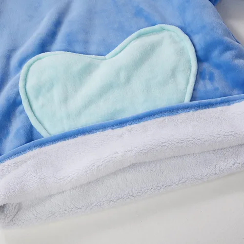 Vista 4 de Manta con capucha unisex de animales, manta cómoda y cálida con bolsillo, para niños