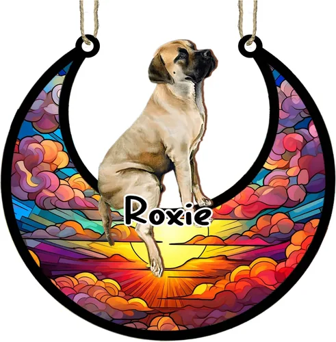 Vista 50 de LOVELYPOD Adorno de Navidad personalizado para perro pastor australiano, atrapasoles conmemorativo, adorno de Navidad de pastor australiano