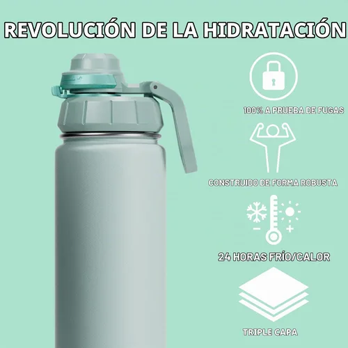 Vista 2 de Vesmoon Vessence Botella de infusión de té de acero inoxidable de 24 oz para té de hojas sueltas, agua, hierbas, frutas - Botella aislada de triple