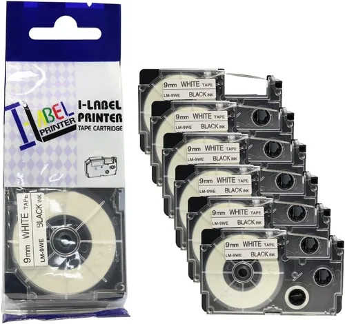 Vista 14 de LW cintas compatibles 3/8" Series label-it cintas, Negro y azul