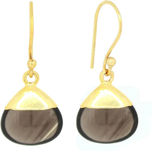 Vista 24 de Gempires - Pendiente de gancho de pera natural, pendiente de meditación, joyería hecha a mano, regalo para ella