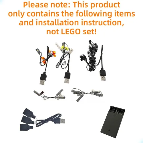 Vista 3 de GEAMENT Kit de luz LED compatible con Lego Ideas Home Alone - Juego de iluminación para ideas 21330 modelo de construcción