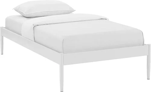 Vista 11 de Modway Elsie - Base de cama de metal con soporte de tablillas, tamaño King, color marrón