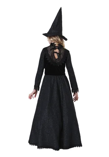 Vista 2 de Disfraz de bruja oscura deluxe para niñas Multicolor