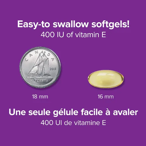 Vista 5 de Webber Naturals Cápsulas blandas de fuente natural de vitamina E, 400 IU-120 cápsulas blandas