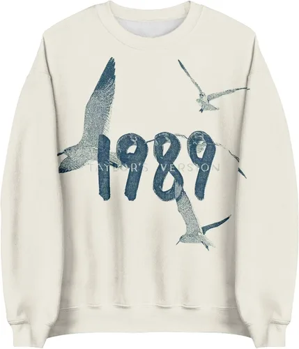 Vista 4 de Tops de otoño para mujer Sudadera de manga larga con cuello redondo 1989 Traje de otoño e invierno