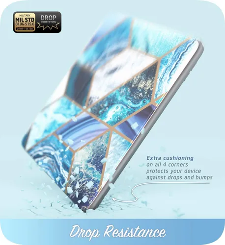 Vista 6 de i-Blason Funda para iPad de 6ª generación, iPad 9.7 2018/2017, [protector de pantalla integrado] cubierta inteligente de cuerpo completo triple