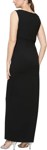 Vista 2 de S.L. Fashions Vestido largo sin mangas para mujer con detalle de hombro y abertura