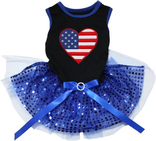 Vista 19 de petitebella cachorro perro ropa nacional corazón tema mascota vestido, XS, Australia