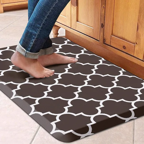 Vista 62 de WISELIFE Tapete de cocina acolchado antifatiga, 17.3 x 28 pulgadas, antideslizante, resistente, de PVC, ergonómico, impermeable, cómodo