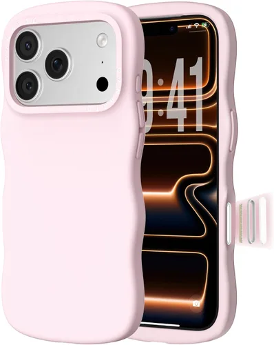 Vista 8 de ORNARTO Funda para iPhone 17 Pro de 6.3", silicona líquida ondulada a prueba de golpes con protección contra caídas y botón de control de cámara