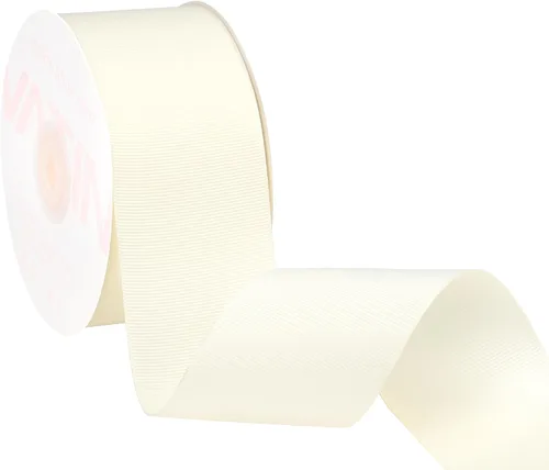 Vista 185 de VATIN Cinta de Grogrén Negra, 1-1/2" x 50 Yardas Continuas, Cinta de Grogrén de Poliéster Negra, Usar para Lazos de Bricolaje, Accesorios