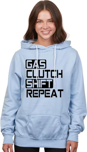 Vista 9 de Go All Out Sudadera con capucha Gas Clutch Shift Repeat para hombre y mujer