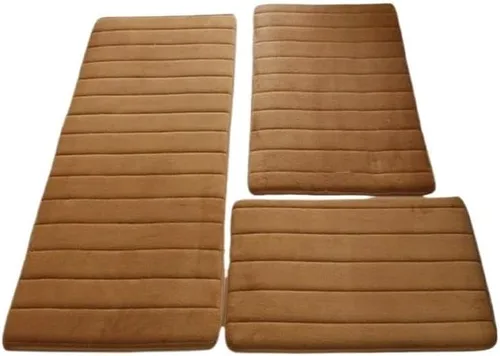 Vista 3 de Alfombra antideslizante de Baño De Espuma Viscoelástica, Tapete Moderno, Antideslizante, 3 Unidades Por Juego Alfombras de Baño