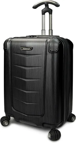 Vista 3 de Traveler's Choice Silverwood - Maleta giratoria expandible de policarbonato, Metal cepillado, Silverwood - Maleta giratoria expandible