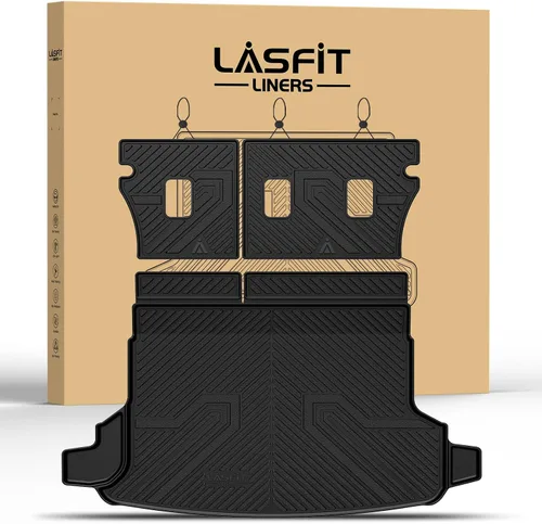 Vista 44 de LASFIT Alfombrillas de carga y respaldo de automóvil, aptas para todo tipo de clima, elastómero termoplástico de ajuste personalizado, fácil