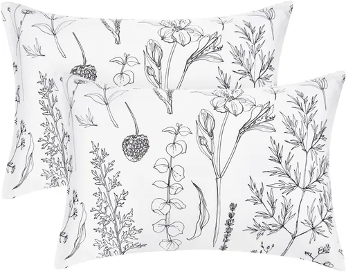 Vista 56 de EXQ Home - Funda de almohada de satén para cuidar el cabello y la piel, tamaño estándar, de seda con estampado negro, juego de 2 fundas con cierre