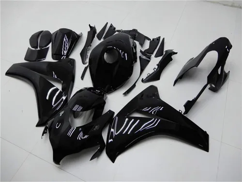 Vista 3 de Carenado negro brillante apto para Honda 2008 2009 2010 2011 CBR1000RR CBR 1000RR nueva inyección ABS plásticos carrocería kit cuerpo trabajo 08 09