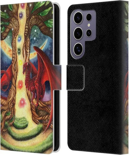 Vista 117 de Head Case Designs Officially Licensed Carla Morrow Galactic Entrancement Dragons Leather Wallet Case Compatible with Samsung Galaxy A07 4G