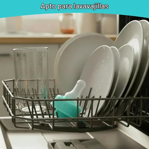 Vista 6 de Refresh-a-Baby - Adaptador de pezón reutilizable para biberón, convierte instantáneamente cualquier biberón en un sorbo con pezones de silicona Azul